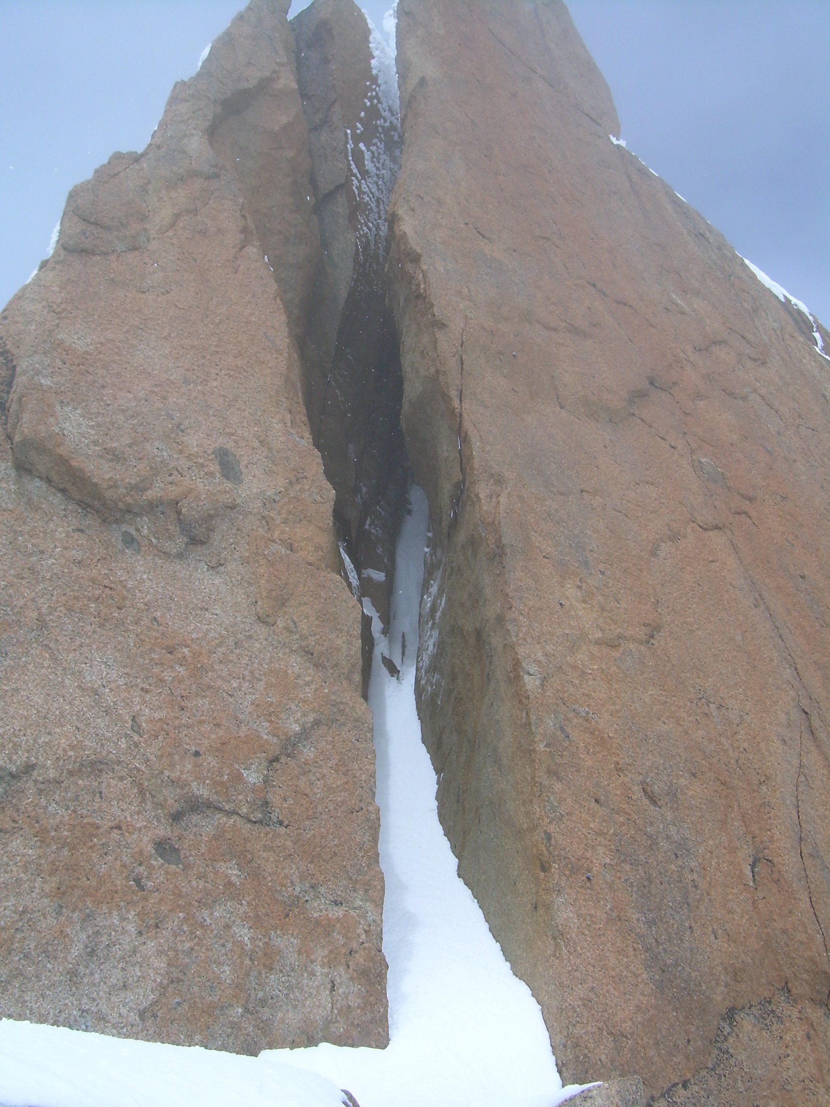 Difficult gully, Cosmiques Arete.JPG